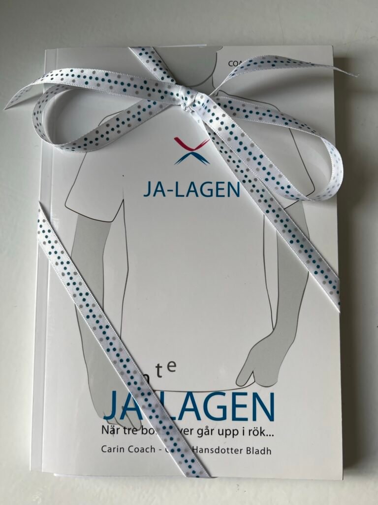 JA-lagen, interaktiv coachbok med anteckningsbok som hör till, vit eller grå.