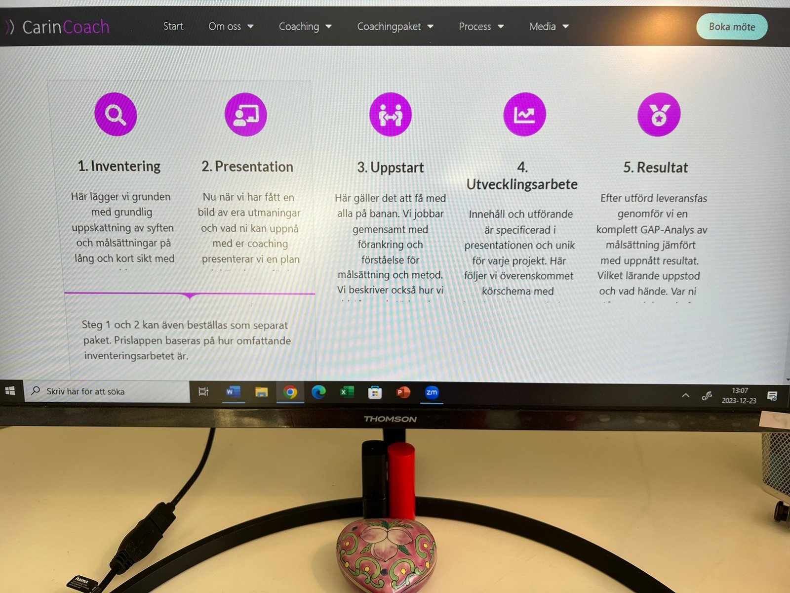 Den första processen - att välja en professionell coach